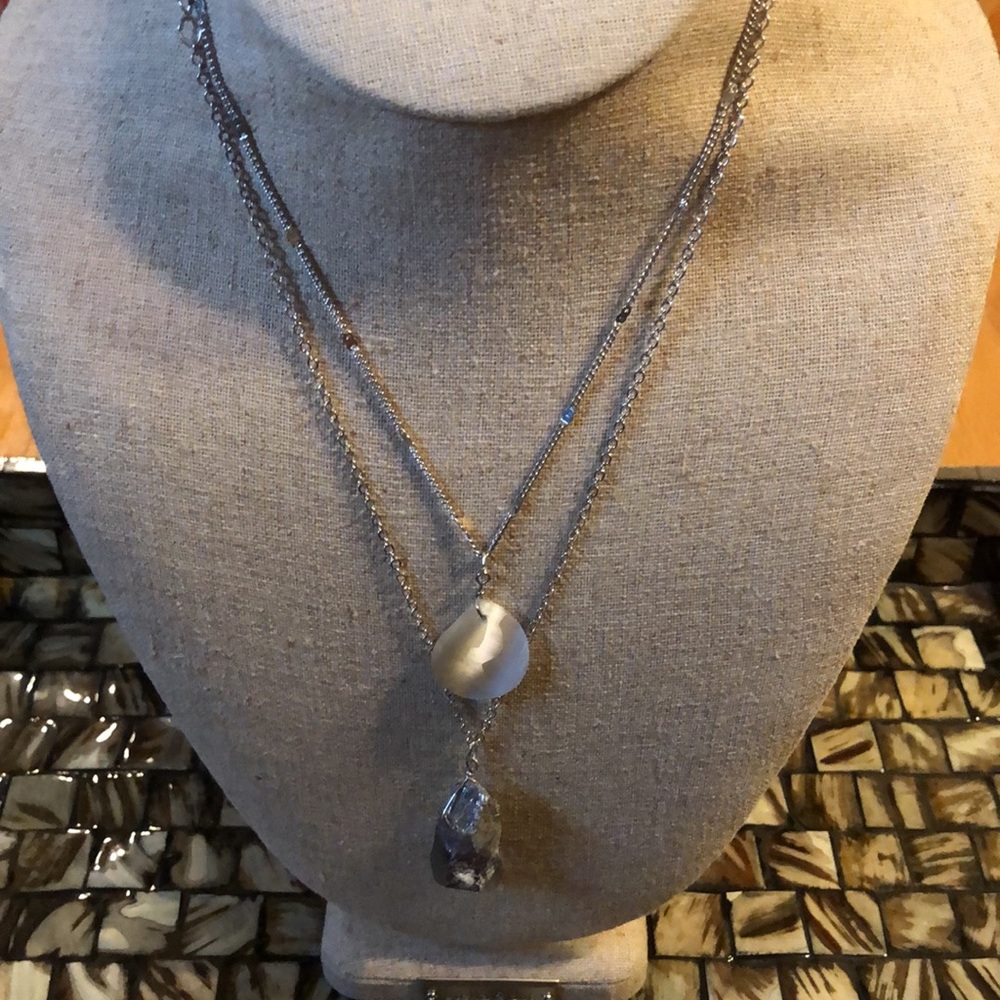 2 Unique Stone Necklaces NEW